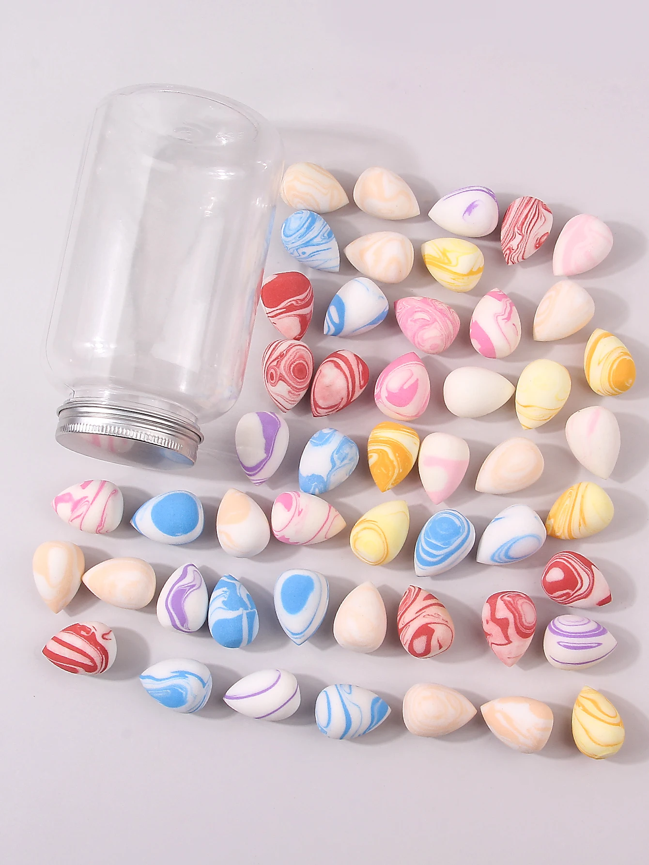 Éponges de maquillage de couleur et de forme aléatoires, outils de mélange sans Latex pour liquide/crème/poudre, paquet de 10/25/50/100