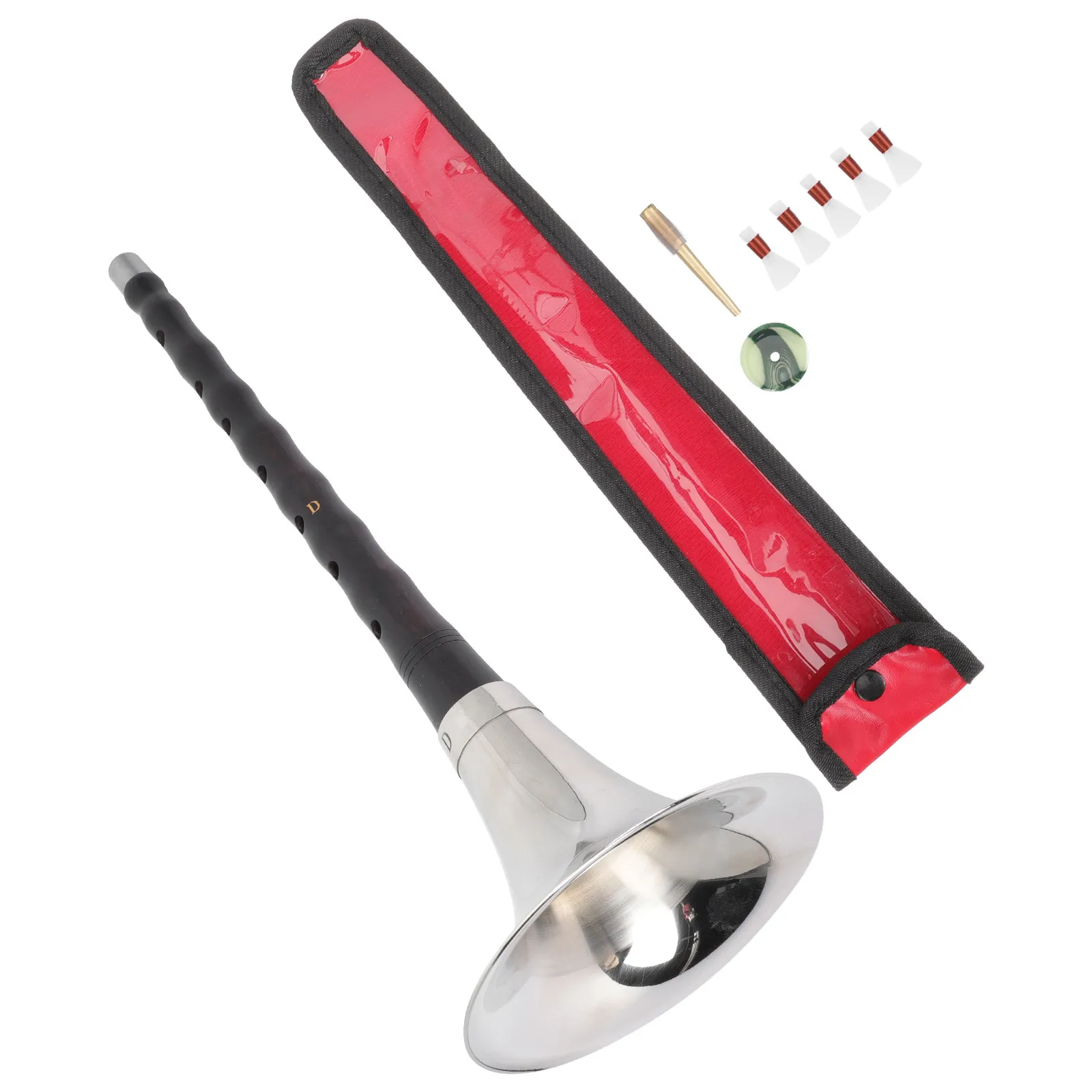 D Key Wooden Suona Instrument Set Beginner Friendly Lightweight Compact Traditional Chinese Wind Instrument