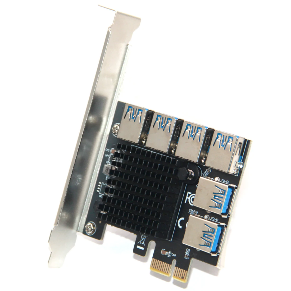 

XT-XINTE PCIE PCI-E PCI Express Riser Card 1x to 16x 1 to 6 USB 3.0 Slot Multiplier Hub Adapter