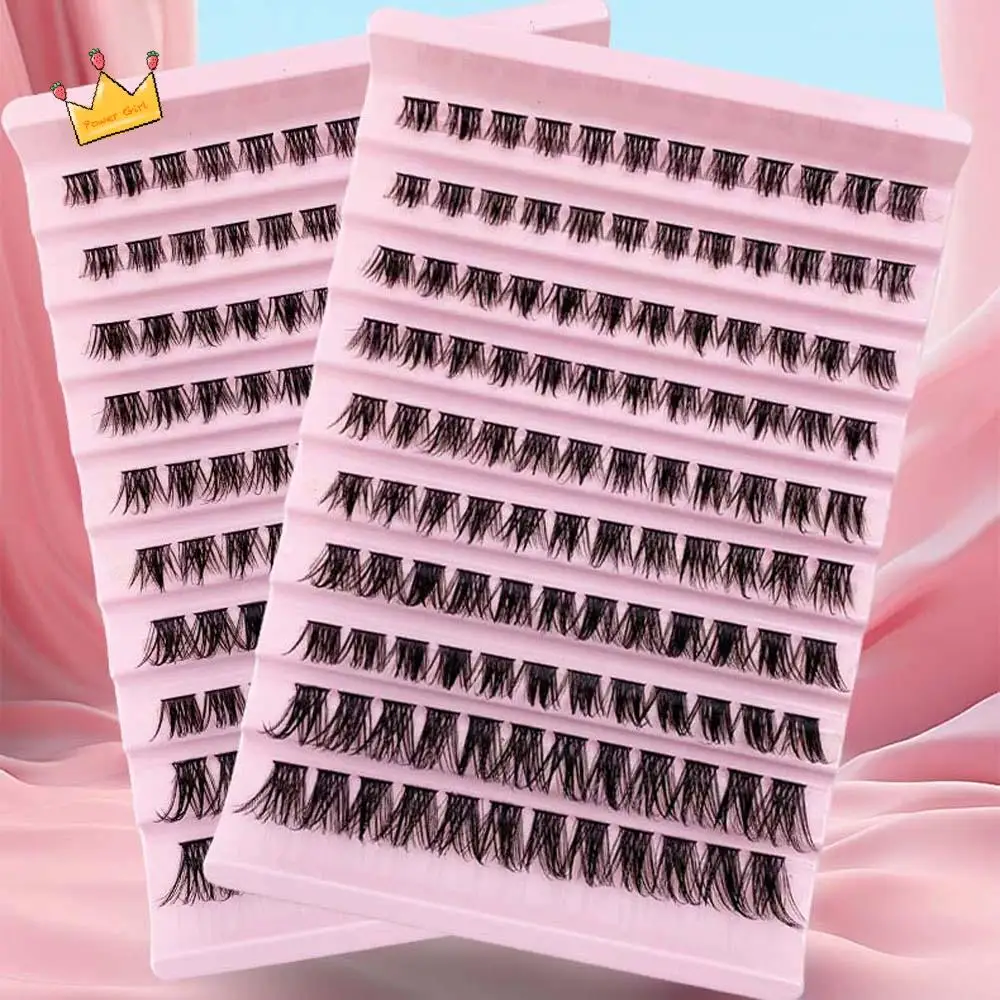 

Eyelashes Extensions D Curl False Eyelashes DIY Segmented Individual Cluster Eyelashes Reusable Oblique Winged