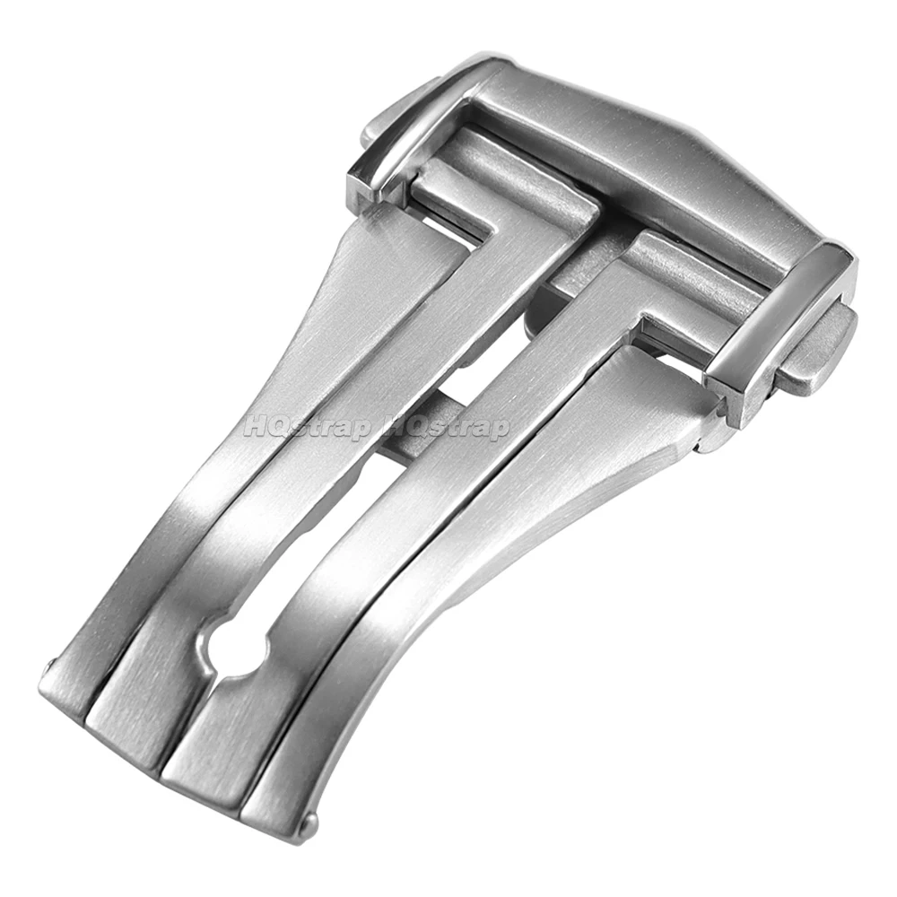 Matte Stainless Steel Watch Buckle for Omega 18mm 20mm Brushed Deployment Clasp Double Press Folding Buckles Button Accessories