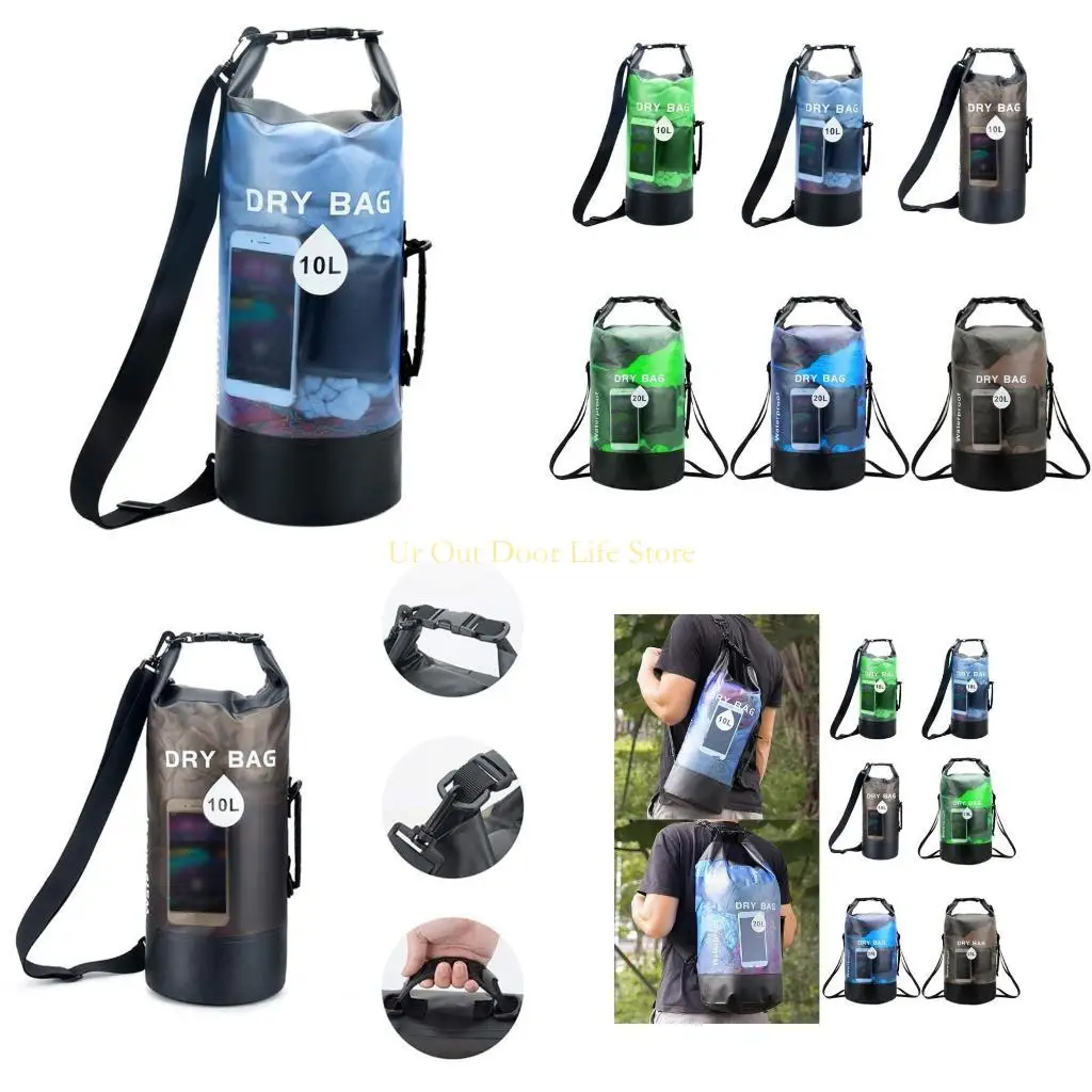 

77UF 10/20L Водонепроницаемый сухой мешок для плавания по реке, каякингу, плавающий рюкзак, сумка