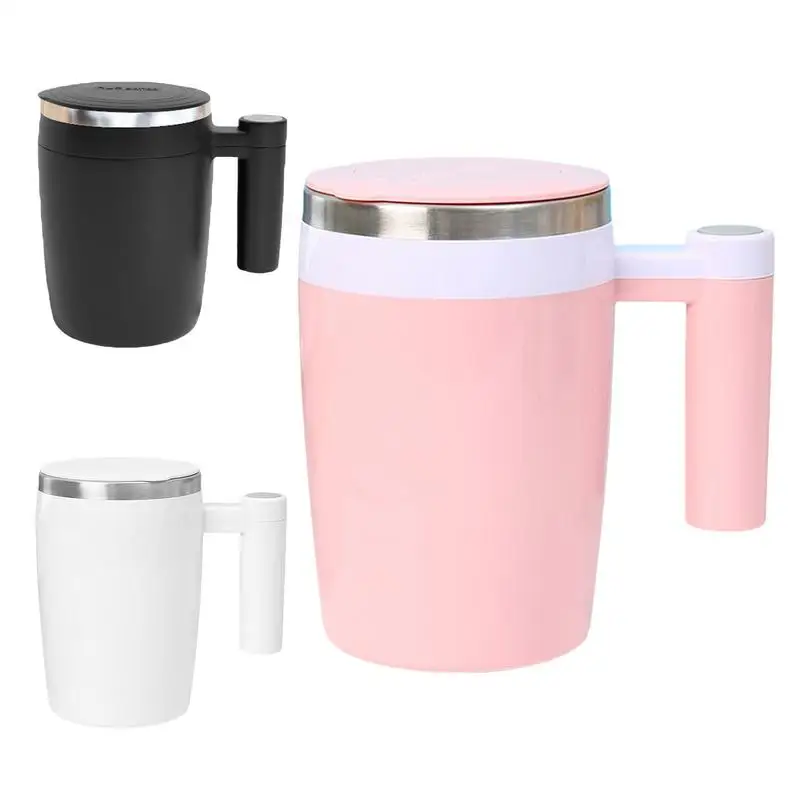 380ML Self Stirring Mug Coffee Cup Rechargeable Automatic Magnetic Stirring Coffee Mug Auto Self Mixing Stainless Steel Cup