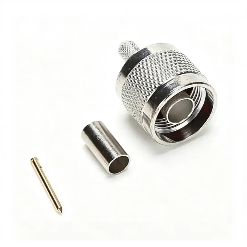 【CCA】1Set N Type Male Plugs For RF Coaxial Cable RG58 RG142 LMR195 RG400 Soldered Crimpd Straight Connectors Replacements