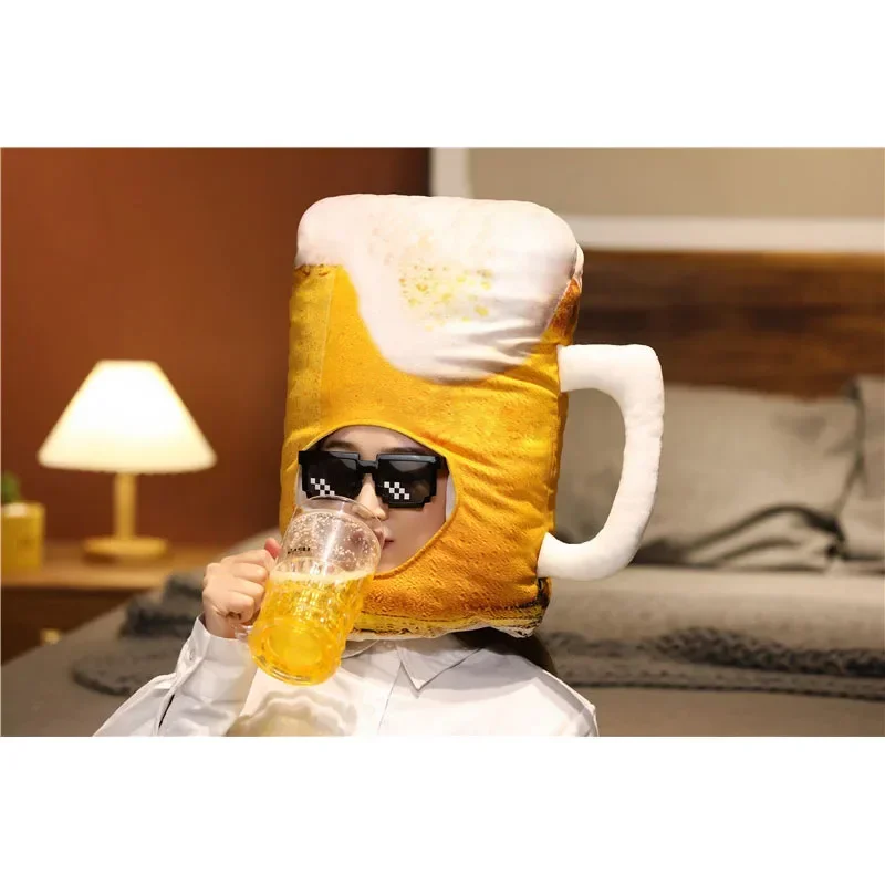 Bier-Kopfbedeckung, Hut, Plüsch-Kopfbedeckung, Foto-Requisiten, Porträt-Requisiten, Cartoon-Cosplay-Kostüme, Kopfbedeckung, Fotografie-Requisiten