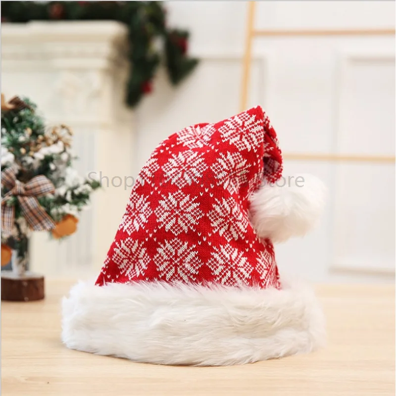Colorful Stripes Knitted Christmas Hat Elf Santa Beanies Santa Claus Merry Christmas New Year Gift Knitted Crochet Hats 4