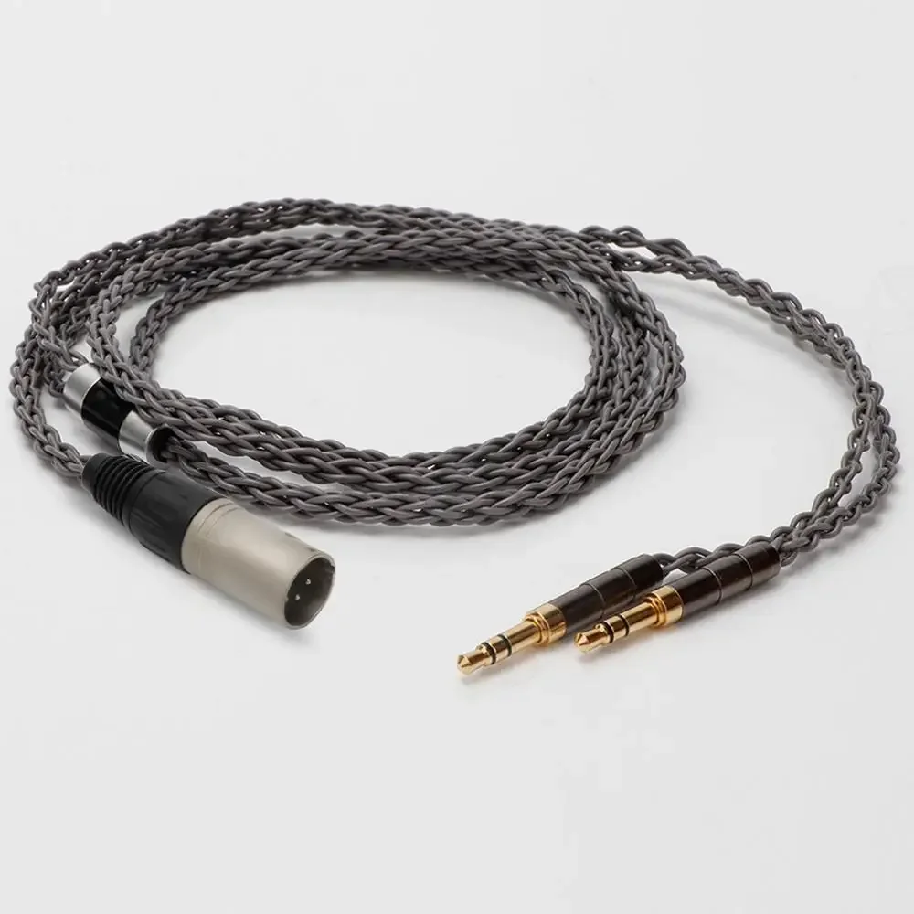 8-adriges OCC symmetrisches Audiokabel mit 4,4 mm und 2,5 mm Anschlüssen | Kompatibel mit Hifiman Ananda, Sundara, HE1000se, SONY Z7M2 und mehr | 3,5mm