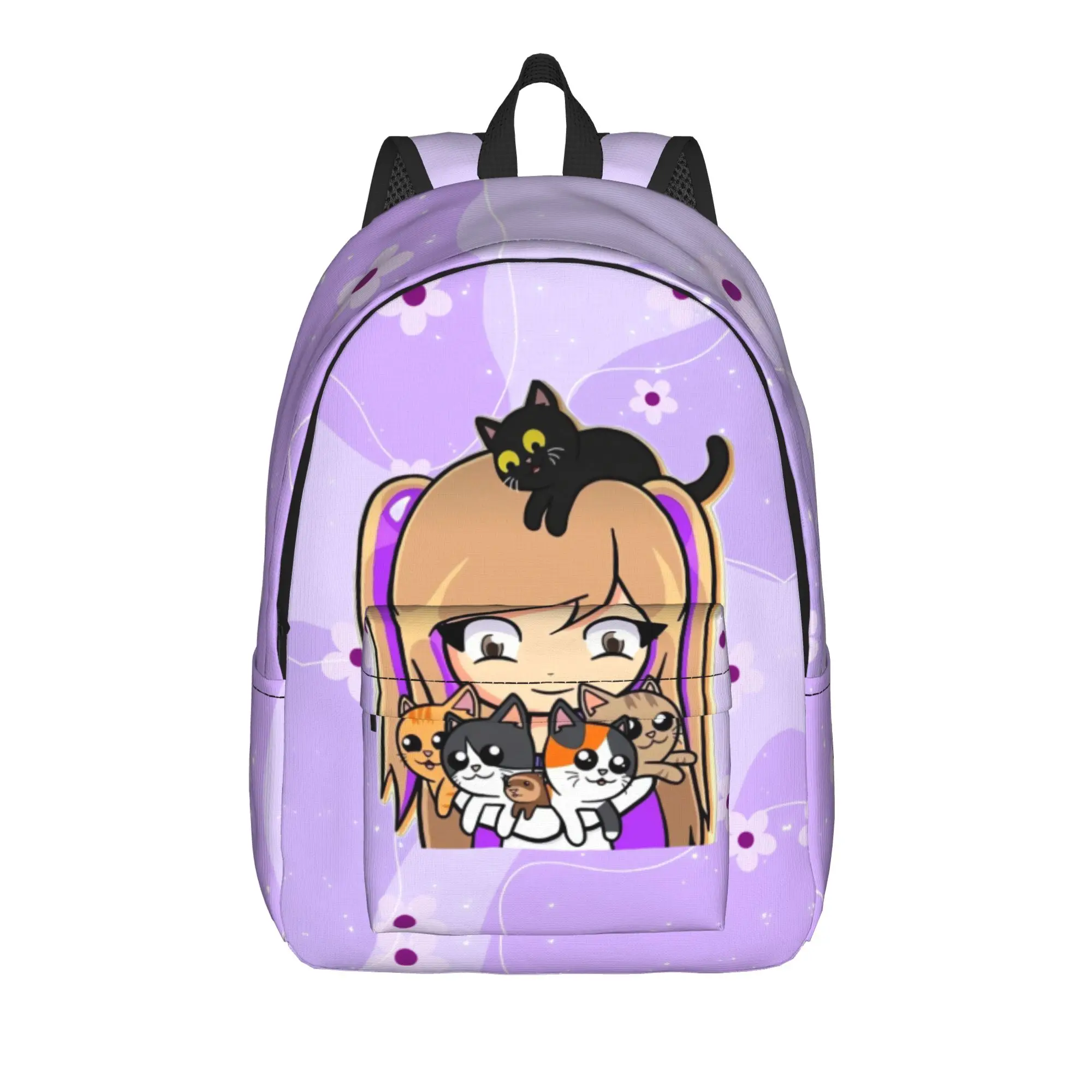Cat Accent Purple Lyna Vallejos Backpack  Elegant Backpacks Women Men Outdoor Durable School Bags Design Rucksack