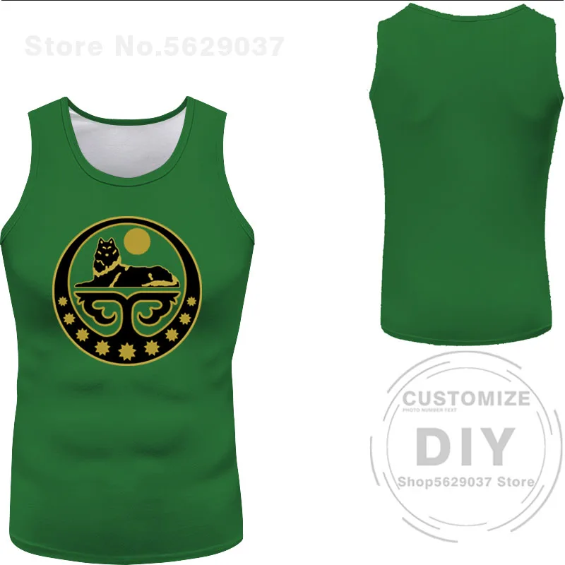 Chechnya Vest Free Custom Name Number Chechen Sleeveless T-shirt Print Flag Word Russian Russia Rossiya Argun Gudermes Tank Top