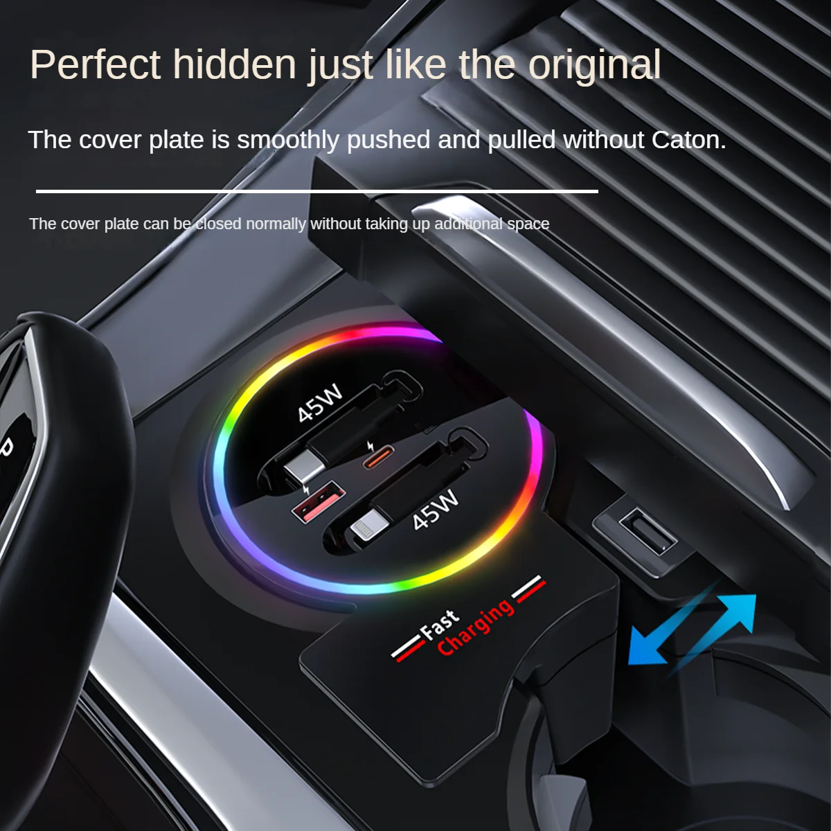 

2018-2024 For BMW X3 G01 G45 X4 G02 Car Fast Charger Docking Station 135W Cigarette Lighter Splitter USB Converter