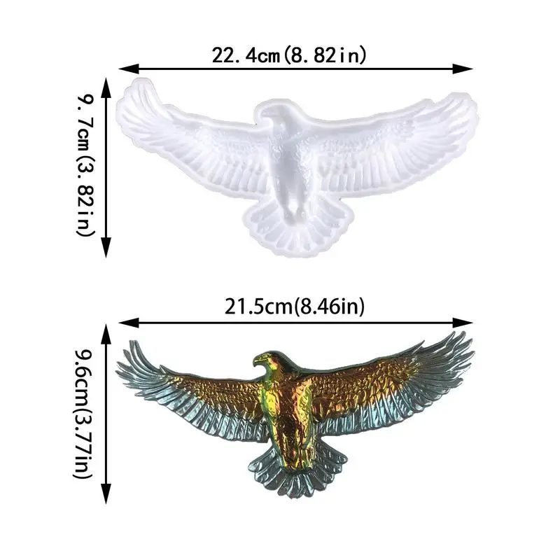 3d Eagle Silicone Mold Eagle Shape Wall Decor Molds Large 3D Semi Stereo Eagle Mold Silicone Animal Molds For Casting Wall Decor