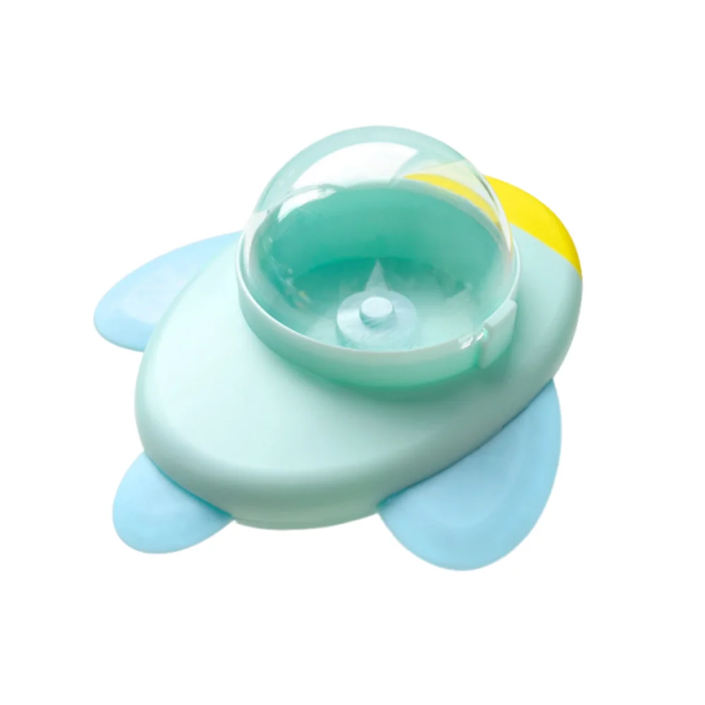 

Creative Pet Automatic Rotation Feeder Anti-slip Base Adjustable Hole Cat Treat Dispenser Cartoon Transparent Window