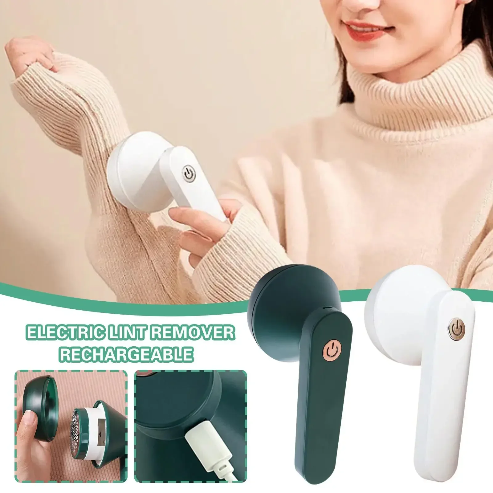 Lint Remover Sweater Portable Hair Ball Trimmer USB Charging Reusable Pet Hair Lint Roller Remover Clothes Shaver