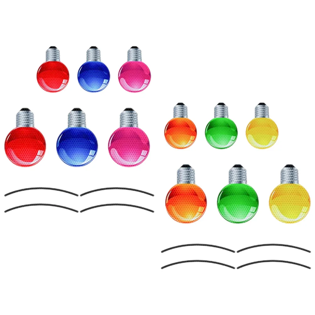 

1Set Christmas Light Bulb Magnets Stickers Reflective Car Refrigerator Decorative DIY Xmas Vehicle Decals Supplies