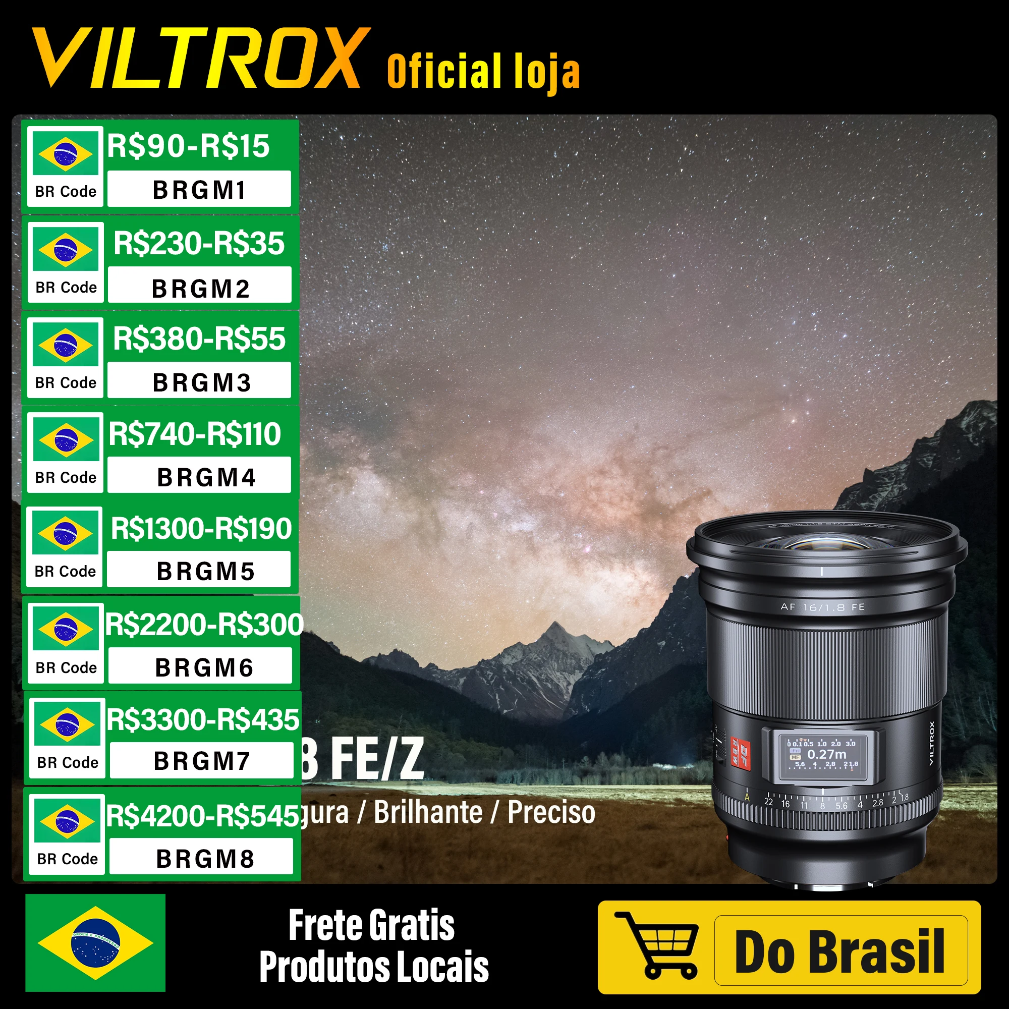 VILTROX 16mm F1.8 Lente de Câmera Full Frame para Sony Nikon Lente Céu Estrelado, Grande Abertura,Ultra Grande Angular,Foco Automático com Tela, 16mm Sony lente A7C2 A7M4 A7R3 ZV-E10 ZV-E1 A6400 A9 A1 Z5 II ZF Z8 Z6