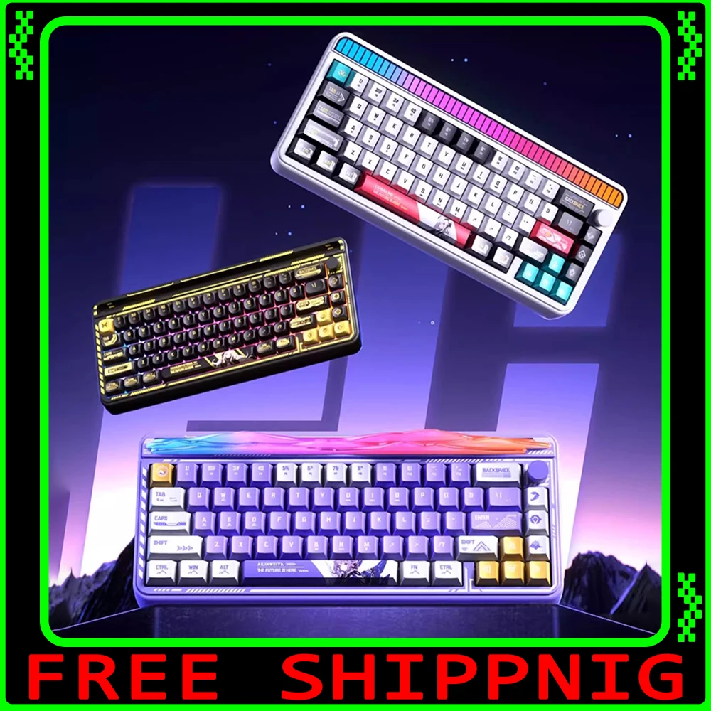 

LEOBOG Hi65 Mechanical Keyboard 3 Mode Wireless RGB Hot Swap Gasket Gamer Aluminum Alloy Custom 4000mAh Gaming Keyboards Gifts