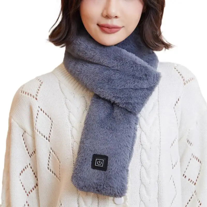 1pcs USB Electric Heated Scarf With Three-gear Temperature Control Rechargeable And Soft Neck Wrap Heating Scarf For Winter