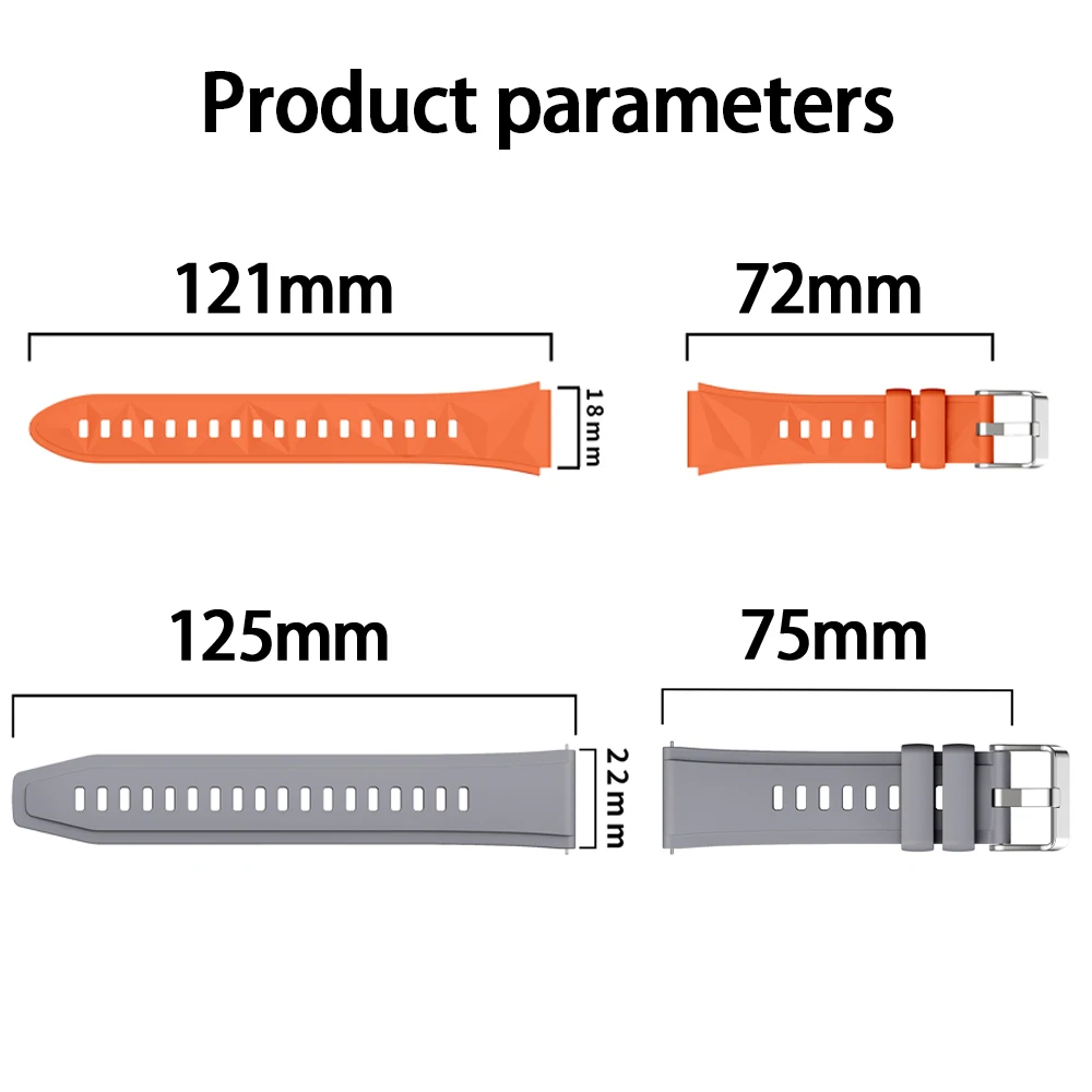 Siliconen Band Voor Huawei Horloge Gt 5 4 Pro 46Mm 41Mm Sport Band Horloge Gt5 Gt4 Gt3 Gt2 Armband Polsbandjes 18Mm 22Mm Horlogeband