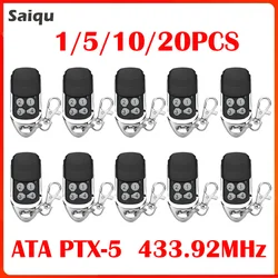 Garage Door Control Remote 4 Button 433.92MHz Rolling Code ATA PTX5 PTX2 20PCS Remote Control Garage Door Opener