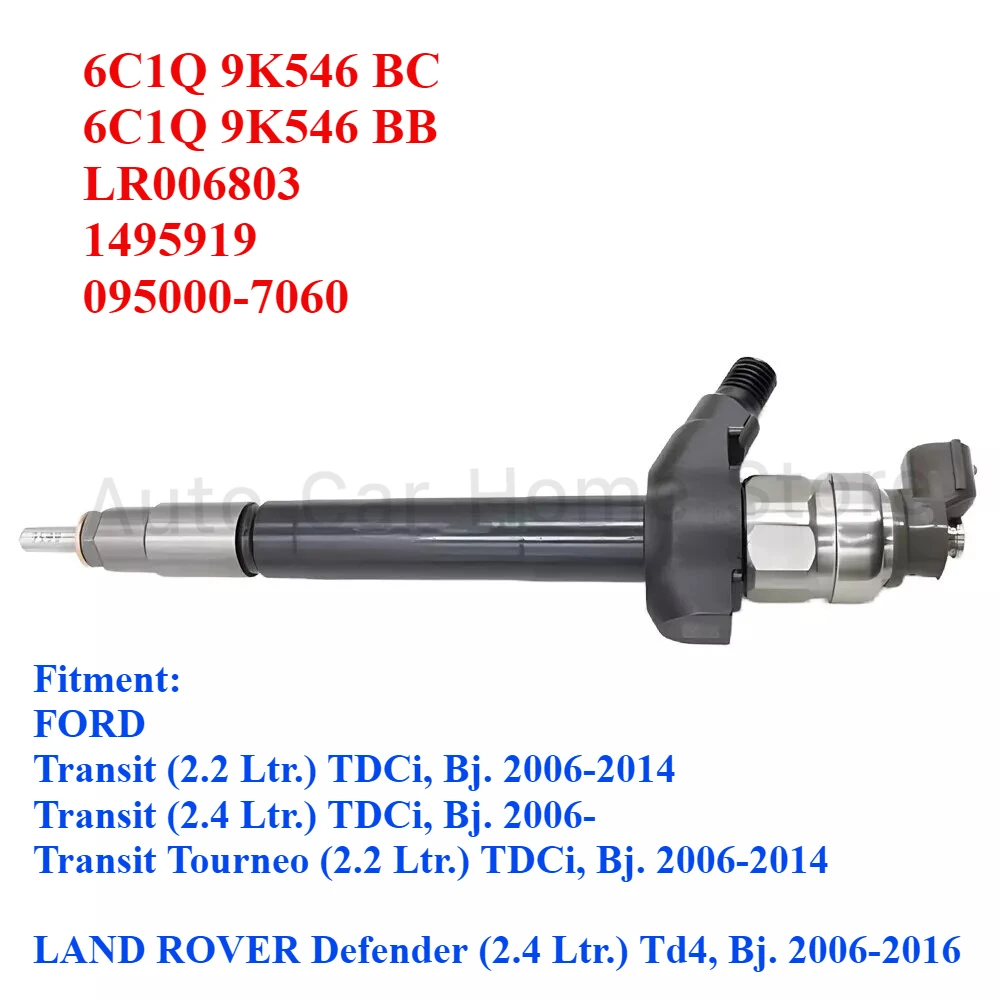 6C1Q9K546BC New Diesel Injector Nozzle For Ford Transit 2.2L 2.4 TDCi Land Rover Defender 2.4 TD4 2006-  1495919  LR006803