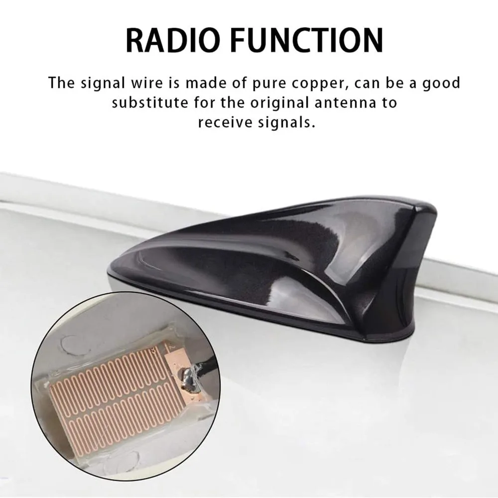 Car Shark Fin Radio Signal Antenna Car Radio Shark Fin Car Shark Antenna Radio FM Signal for Jeep Compass/Renegade 2017-2023