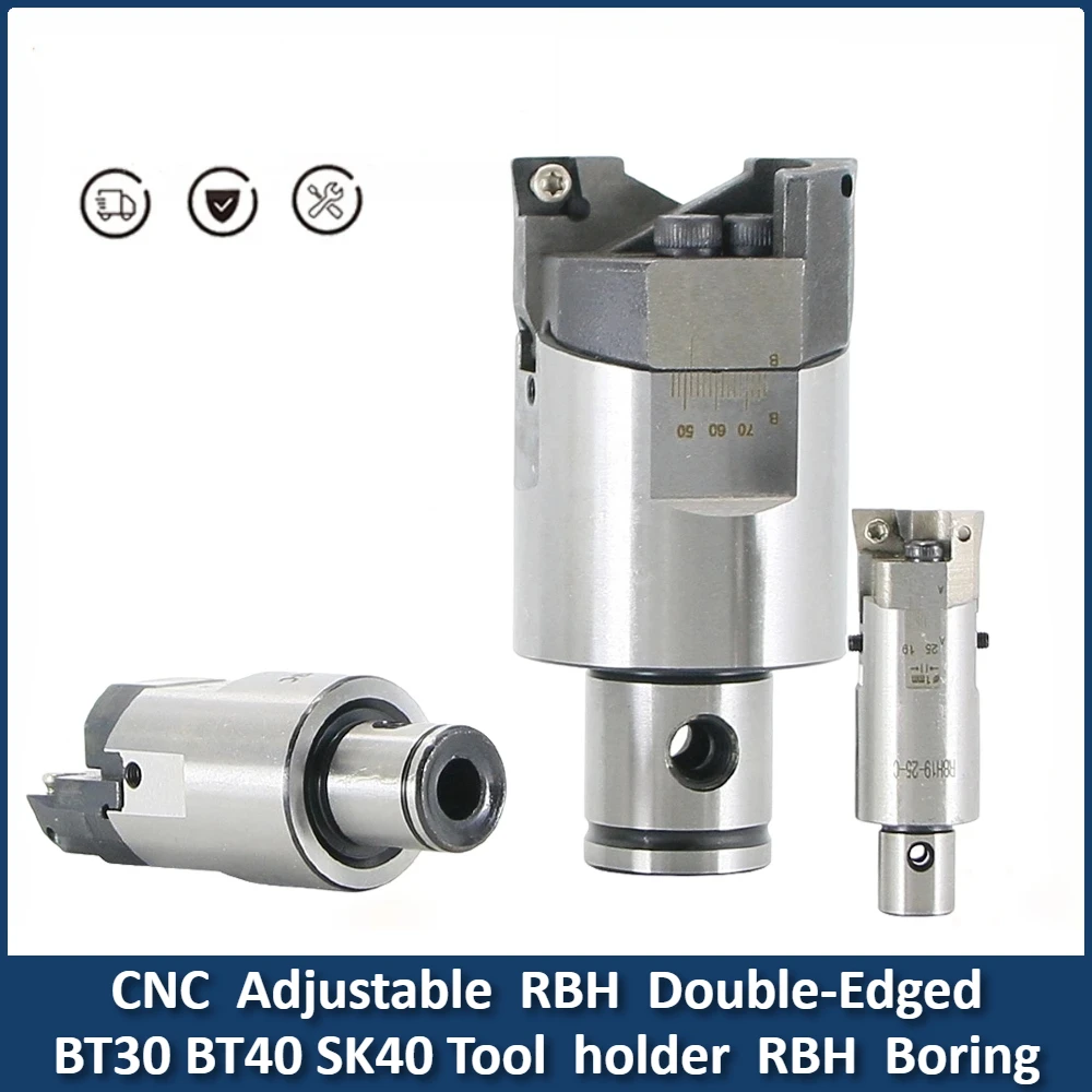 

RBH Double-Edged CNC Adjustable BT30 BT40 SK40 Tool Holder RBH Boring Bar Boring Cutter Boring Handle LBK Rough Head