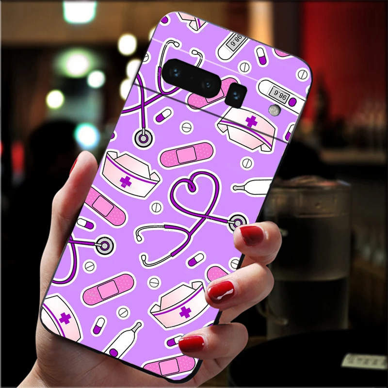 

Phone Case For Google Pixel 10 Pro XL 9 Pro XL 8 7 6 Pro 9A 8A 7A 6A Pixel 8 7 6 5 Nurse Medicine Health Heart Stethoscope