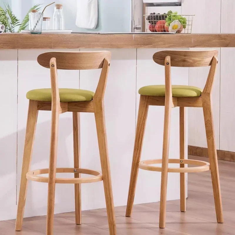 Wooden Bar Stool Modern Dining Room Office Stool Luxury Chaises for Nordic Interior Decoration Luxury Wooden Dining Stool