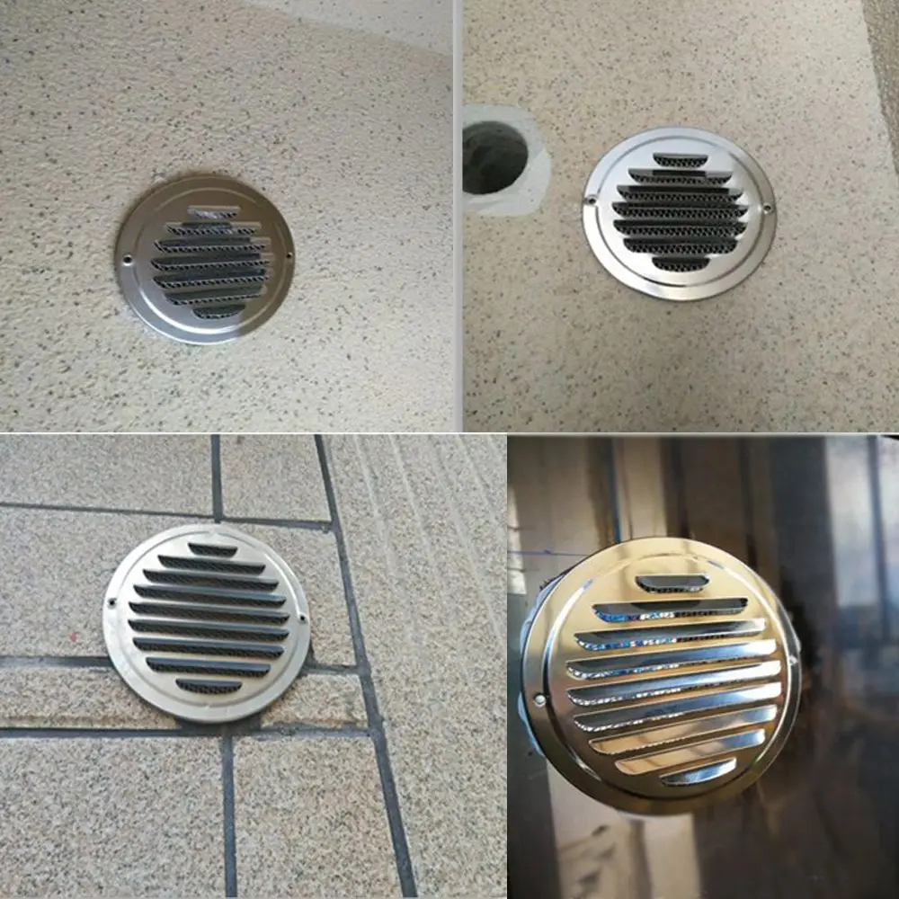 Stainless Steel Round Anti-bird And Rat Vents Cover Ducting Ventilation Grilles Exterior Wall Air Vent Air Circulation
