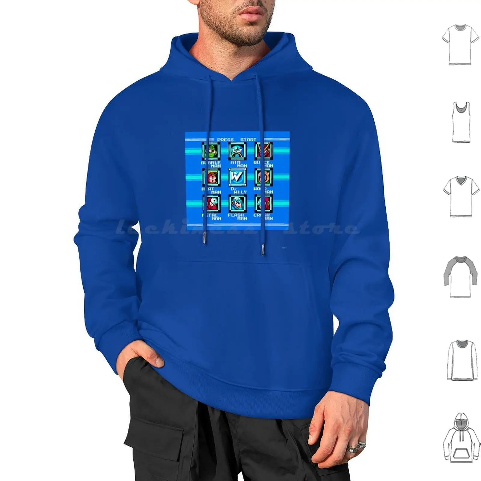 

Megaman 2 Stage Select Hoodies Long Sleeve Pixelart Megaman 2 Rockman 2 Rockman Megaman Mega Man Gamer Video Games Old