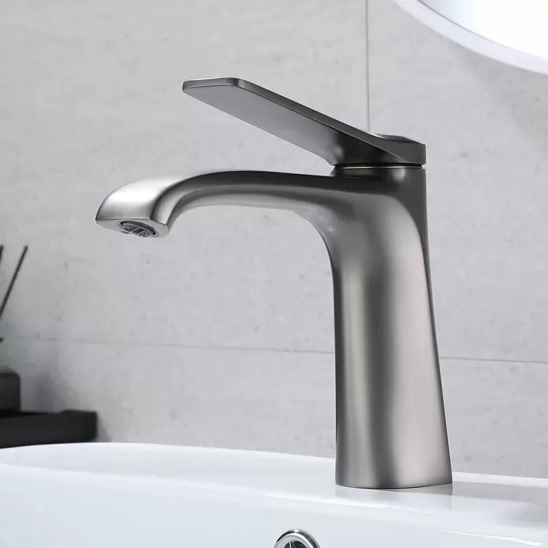 All Copper Material Surface Plating Countertop Basin Faucet Hot And Cold Water Mixer Taps Bathroom Accessories