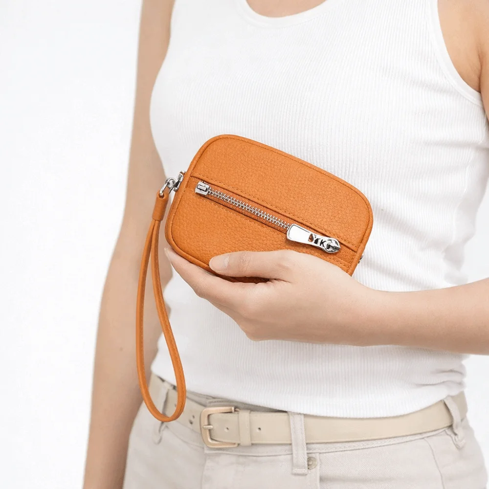 

Casual PU Leather Women Wallet Purse Card Bag Coin Purse Mini Zipper Card Holder Outdoor