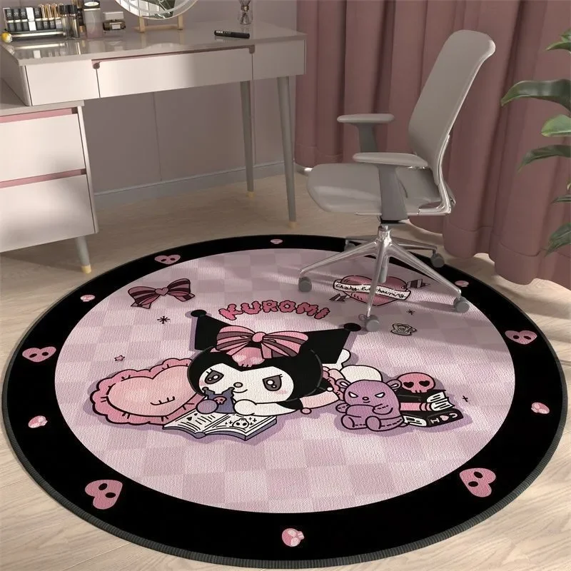 Almohada de cojín Sanrio Kuromi para niños, Alfombra de Anime Kawaii, alfombrilla antideslizante para baño, silla linda, juguetes de felpa, regalo