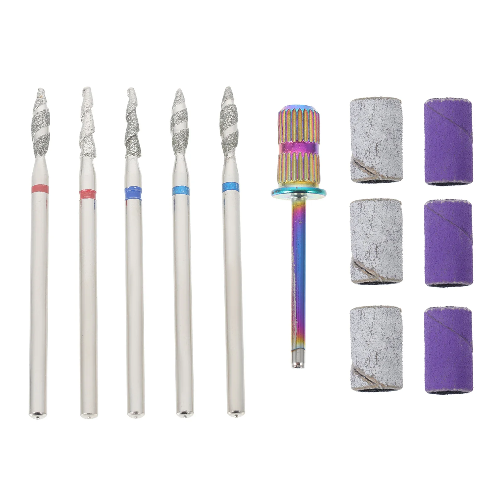 1세트 1세트 아트 도구 전문가용 매니큐어 연마 헤드 견고한 네일 드릴 비트 광택 페디큐어 네일 뷰티 액세서리 키트