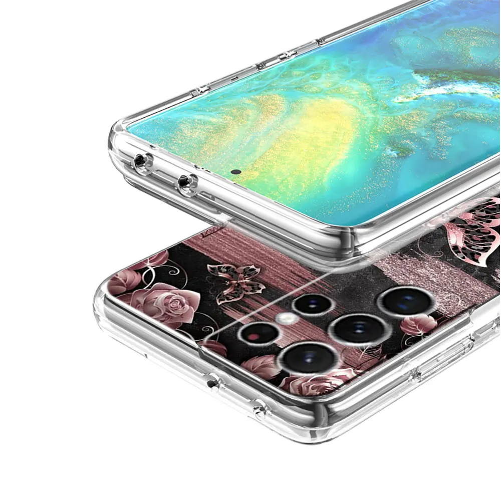 Przezroczyste etui Love Bow do Samsung Galaxy S22 S20 FE S21 S10 S23 Plus Note 20 Ultra 10 Lite Transparent Phone Shell — zdjęcie 7