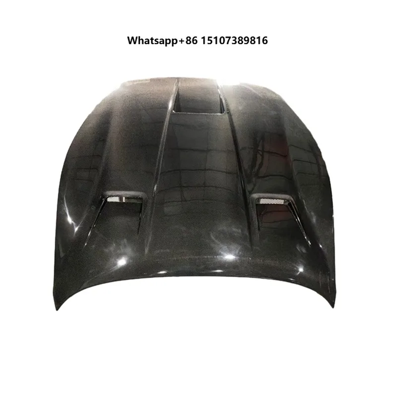 3 Holes Carbon Fiber Fibre Front Engine Bonnet Hood Fit for GT