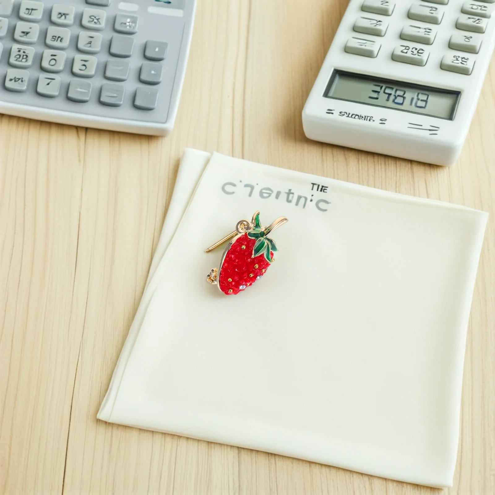 

Strawberry Brooch Red Artificial Crystal Pin Playful Fruit Lapel Badge for Women Clothes Jackets Bags Hats Decorative Jewelry