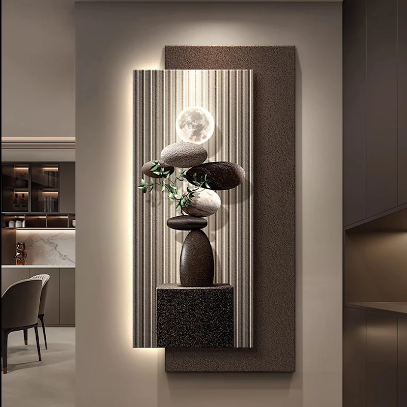 The Corridor Room Is Decorated With Light Luxury Murals Wall Light Led Light Home Decorations Wall Light Sconce Home Decor 2
