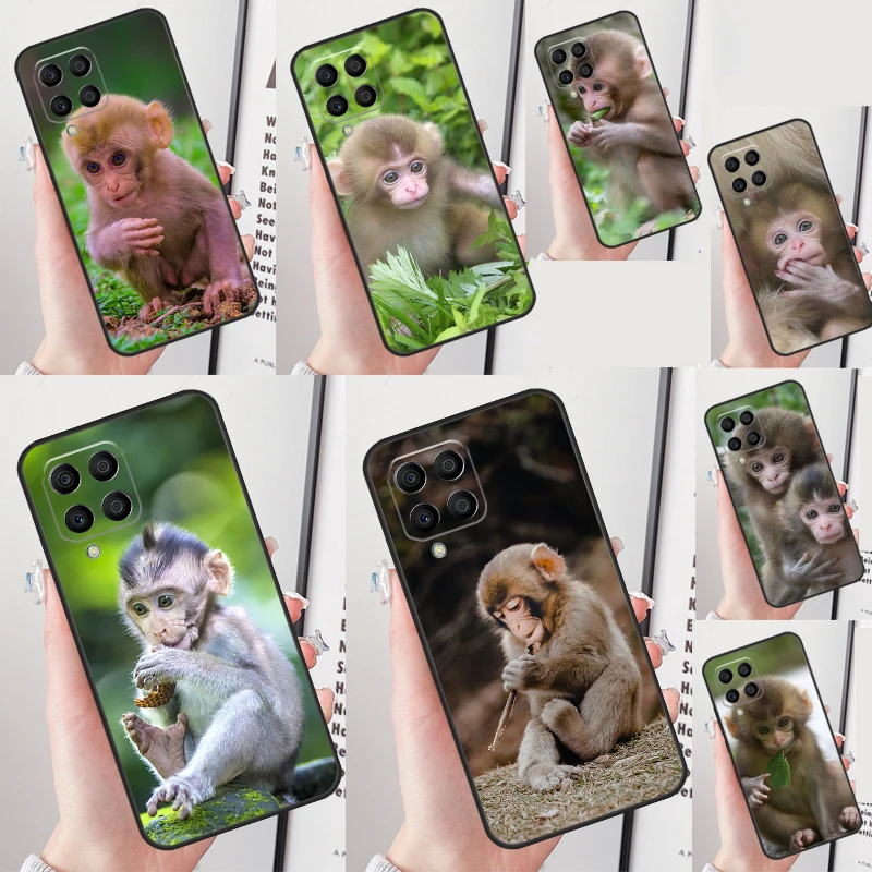 Cute Baby Monkey Animal Case For Samsung Galaxy M14 M34 M54 M13 M23 M33 M53 M52 M32 M12 M51 M31 M30s M31s M20 Coque