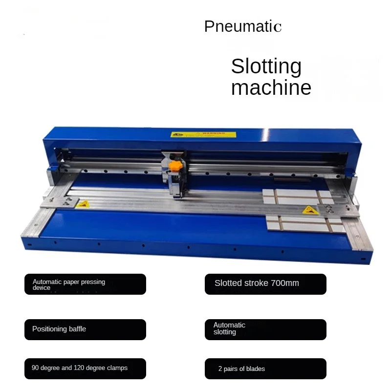 Machine pneumatique de bureau pour rainurage et épreuvage, freins, coupe-planche grise