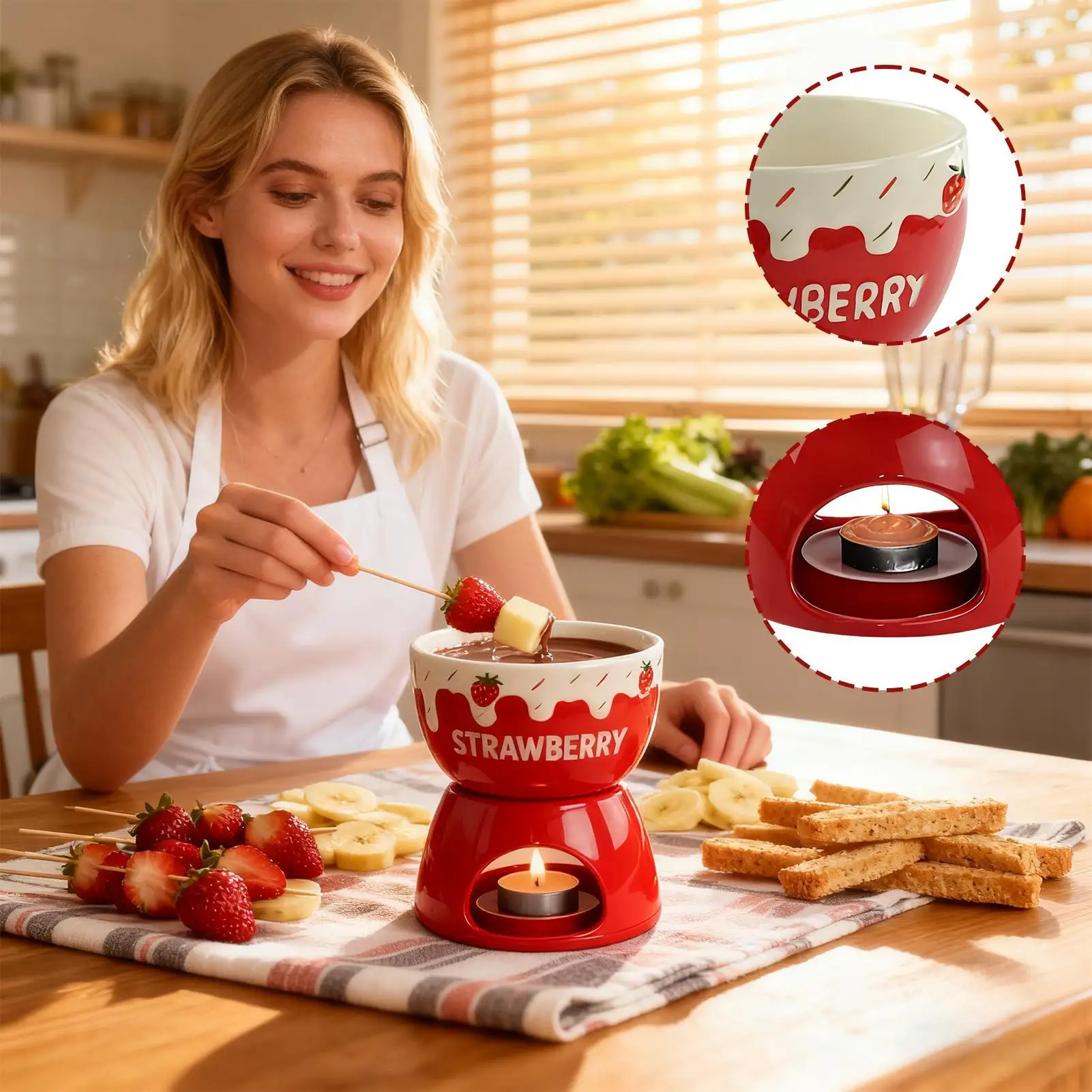 

Шоколадная чашка для фондю, керамическая чашка для плавления шоколадного масла, маленькая чашка для фондю с сыром и маслом для ужина, закуска, соус, сыр