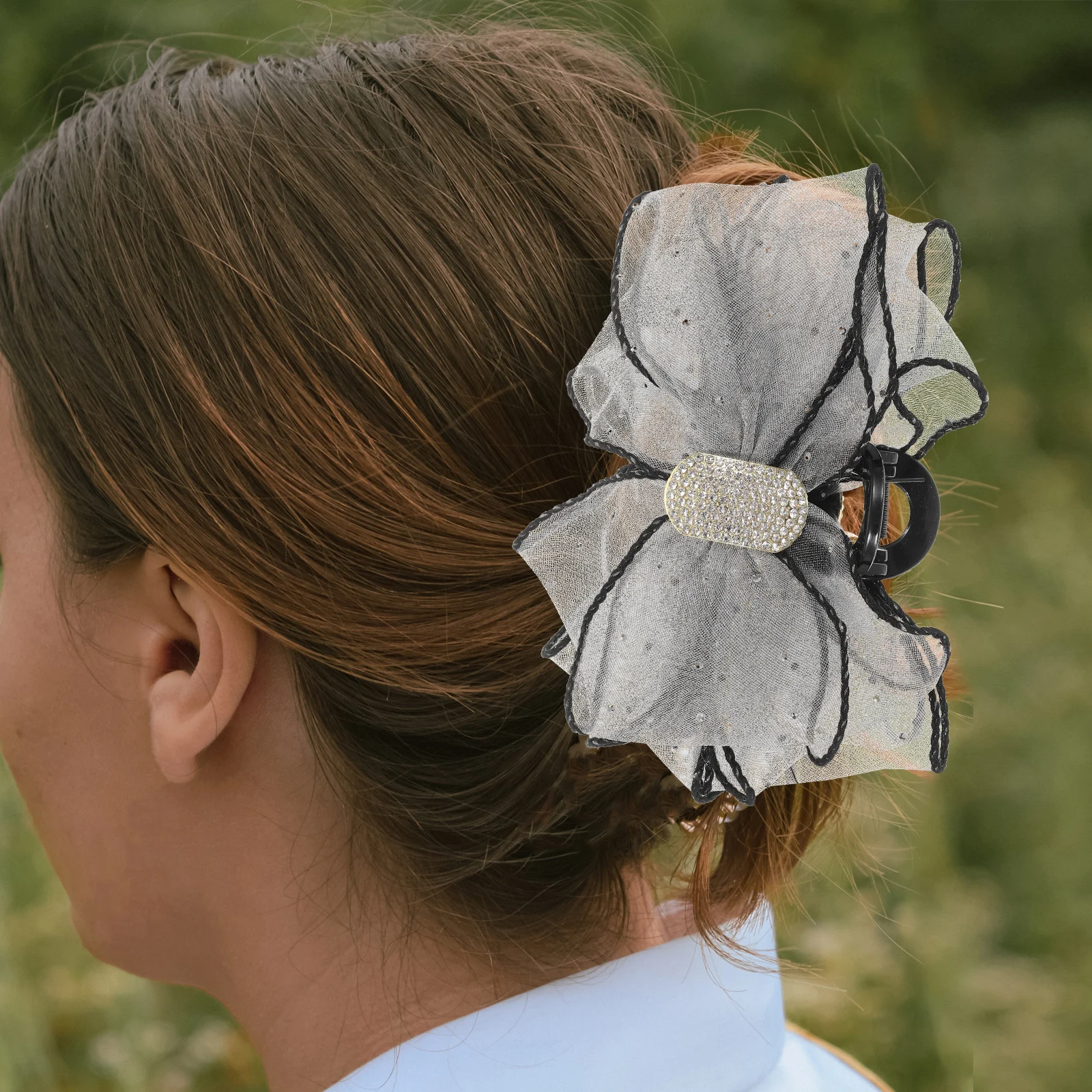 

Elegant Rhinestone Bow Claw Clip Butterfly Hair Jaw Clamp Styling Tool for Thick Fine Hair Accessories Butterfly Claw Clip