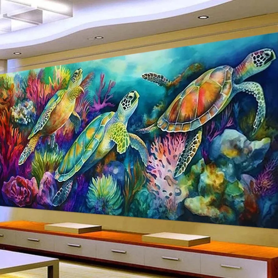 

Fullcang Новое поступление, алмазная живопись, большой размер, морская черепаха, своими руками, полная искусство, животные, мозаика, вышивка, картина, декор для стен