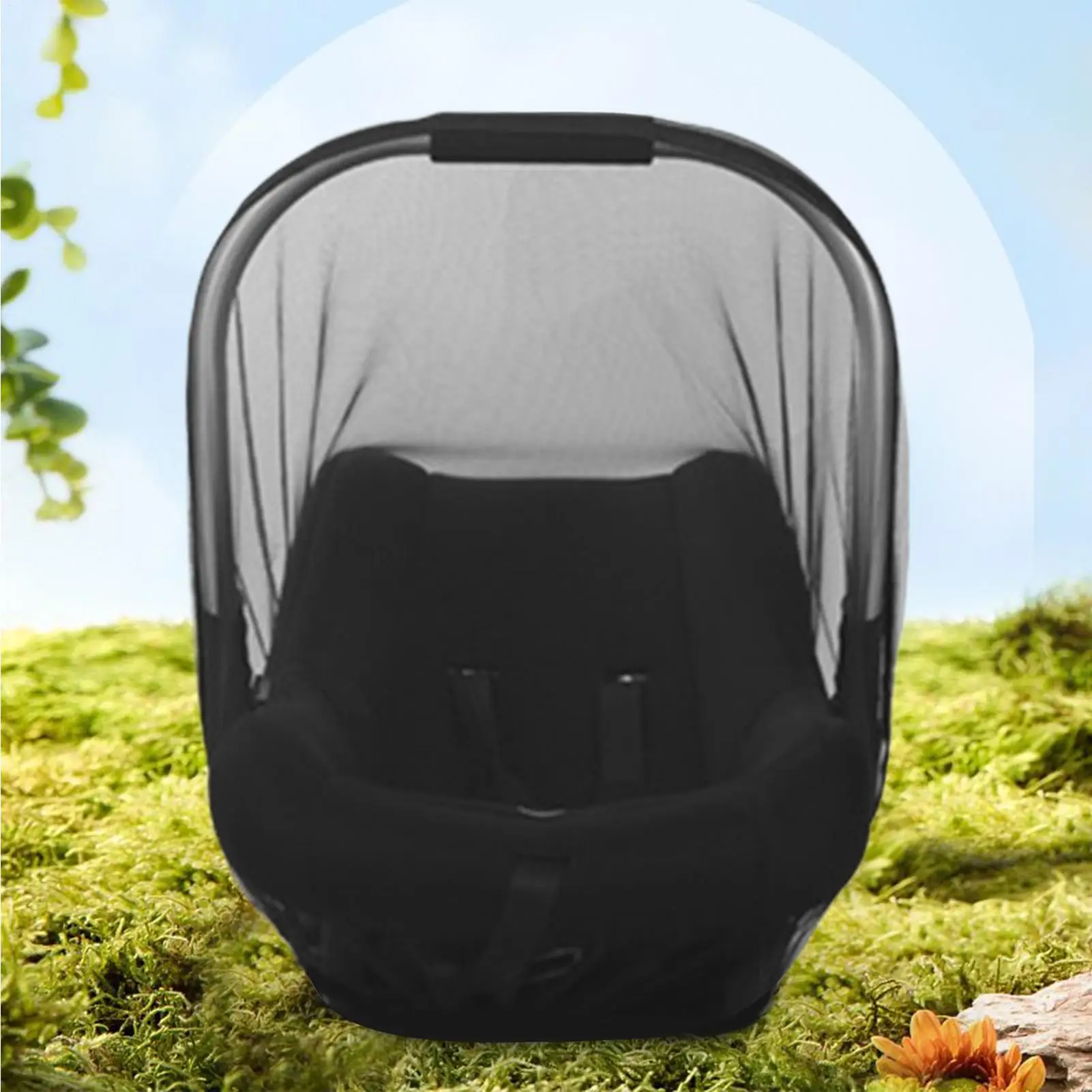 Fly Net For Bassinet Fly Netting For Stroller Baby Fine Mesh Elastic Barrier With Storage Bag For Cradles Bassinets Car Seats