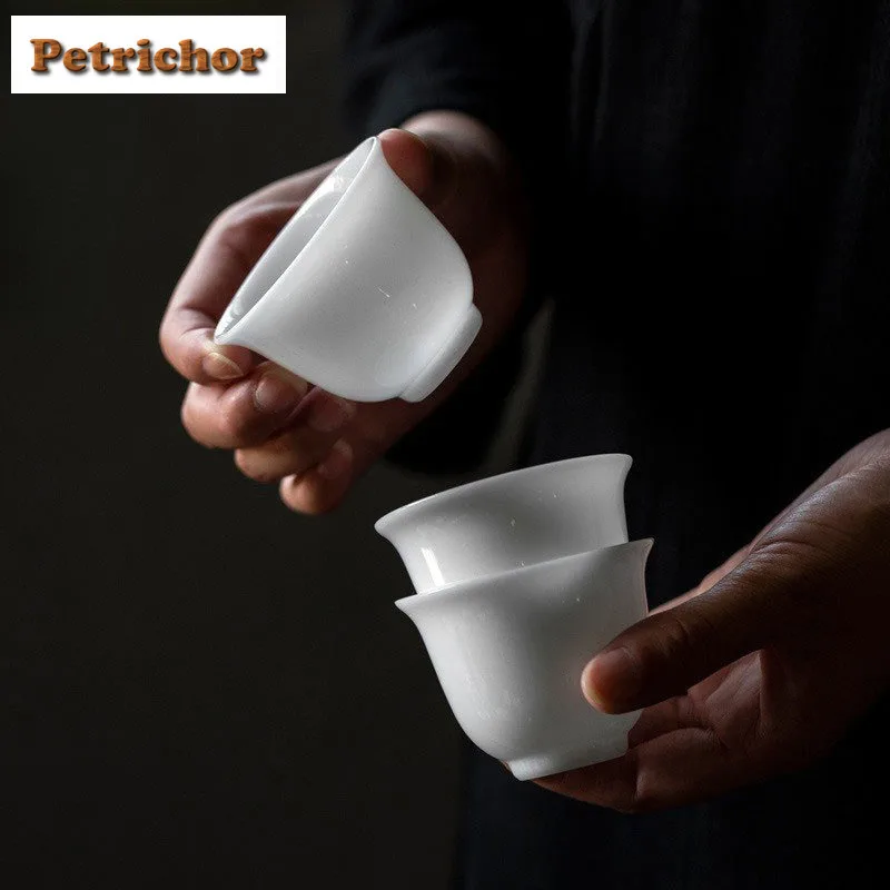 2 قطعة/الوحدة الجليد البذور اليشم الخزف فنجان الشاي وعاء الشاي القديم عينة فنجان شاي تذوق كوب شخصي Chazhan ماستر أكواب طقم شاي 80 مللي