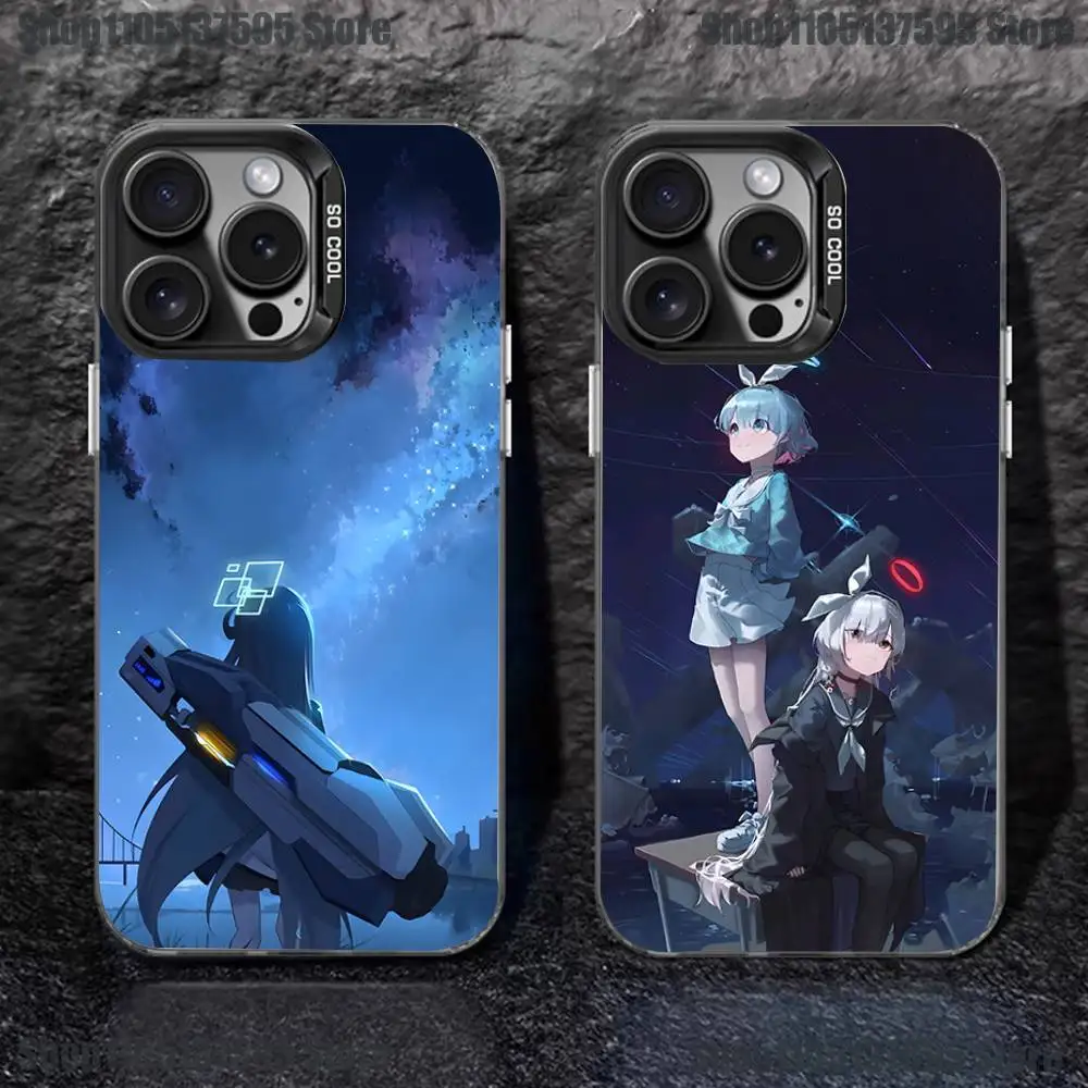 

Blue Archive Game Phone Case For iPhone 17,16,15,14,13,12,11,Pro,XS,Max,Plus,Mini,SE Black Candy Matte Shockproof Cover