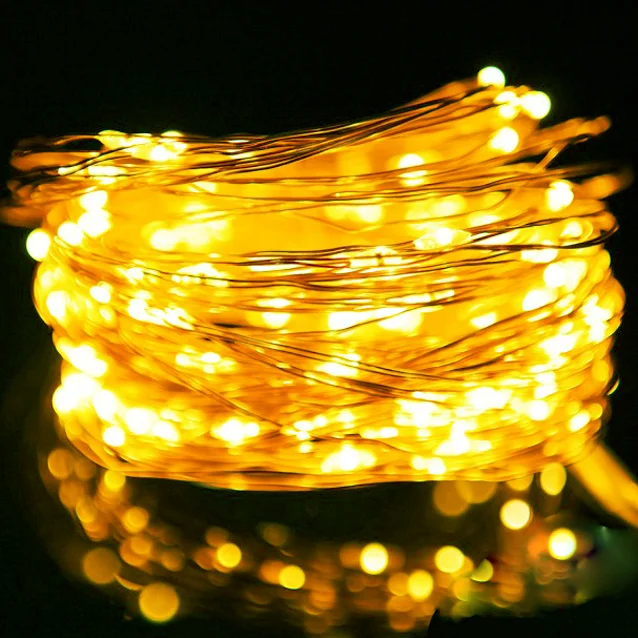 5M 10M Wasserdichte USB Batterie LED Lichter String Kupfer Draht Fee Girlande Licht Lampe Weihnachten Hochzeit Party urlaub Beleuchtung