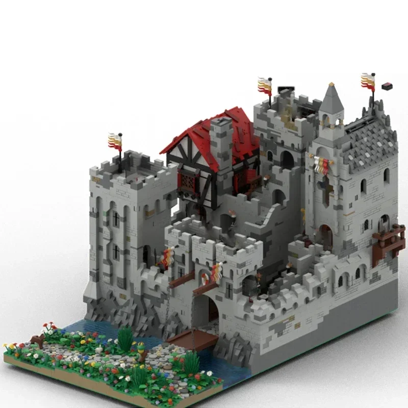 Moc Building Bricks Military Castle Model The High Stone Fortress Technology Modular Blocks Gift Christmas Toys DIY Set Assembly