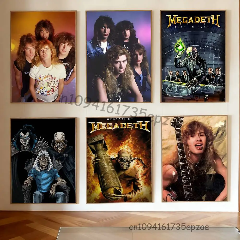 

M-Megadeth Band Poster High Quality Wall Art for Home Office Bedroom Living Room Hallway Bar Perfect Gift