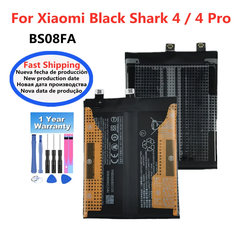 High Quality BS08FA Phone Battery For Xiaomi Black Shark 4 / 4Pro PRS-A0 KSR-A0 Batteries 2x2250mAh